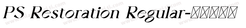 PS Restoration Regular字体转换
